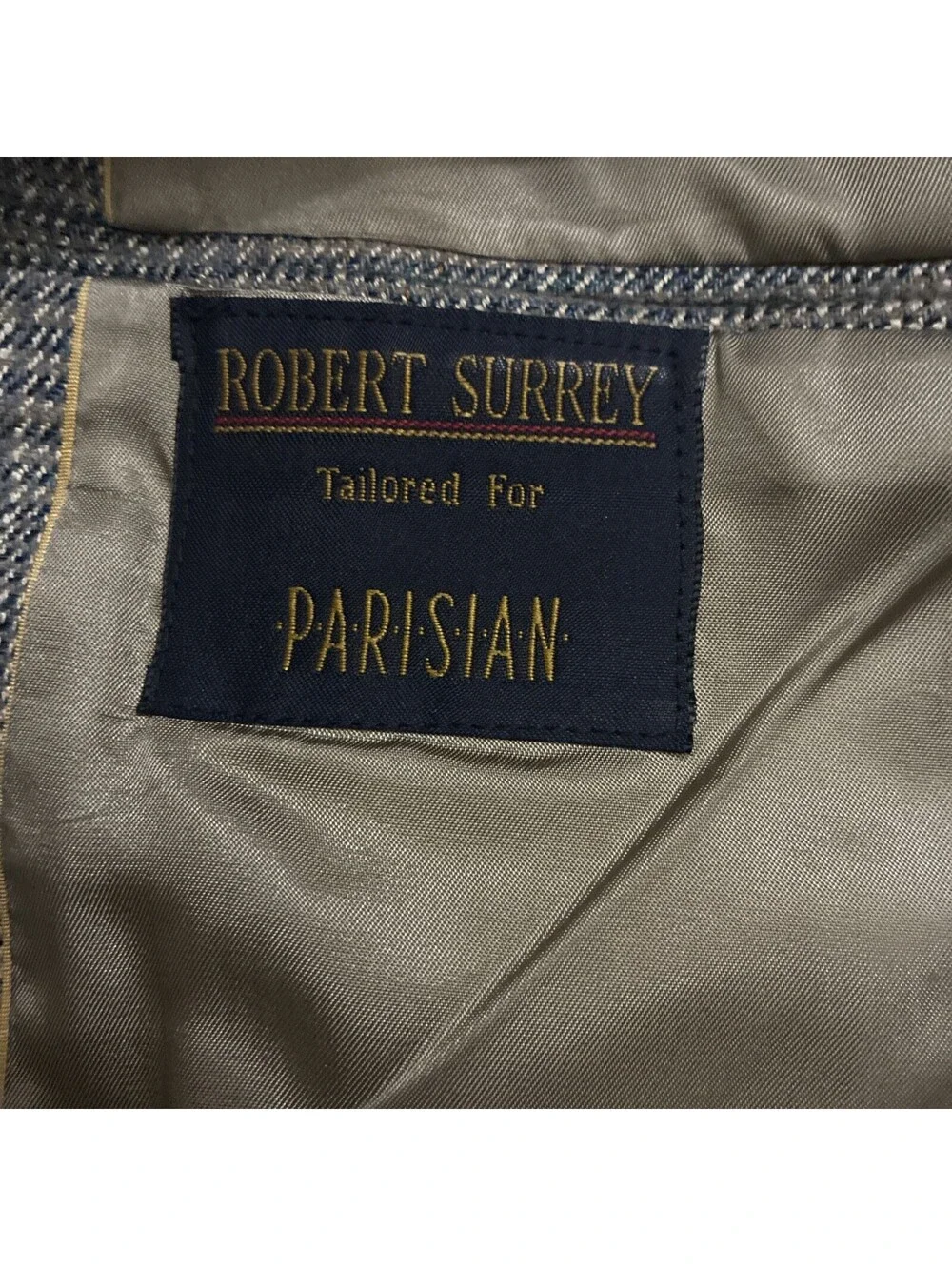 Robert Surrey Vintage Men’s Glen Plaid Sport Coat Blazer Made in USA Parisian